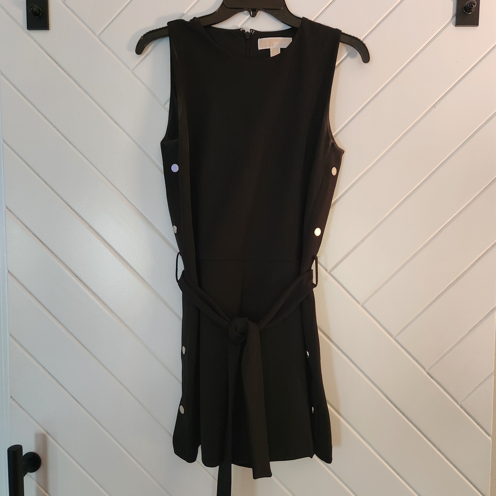 Michael Kors Black Sleeveless Sheath Mini Dress